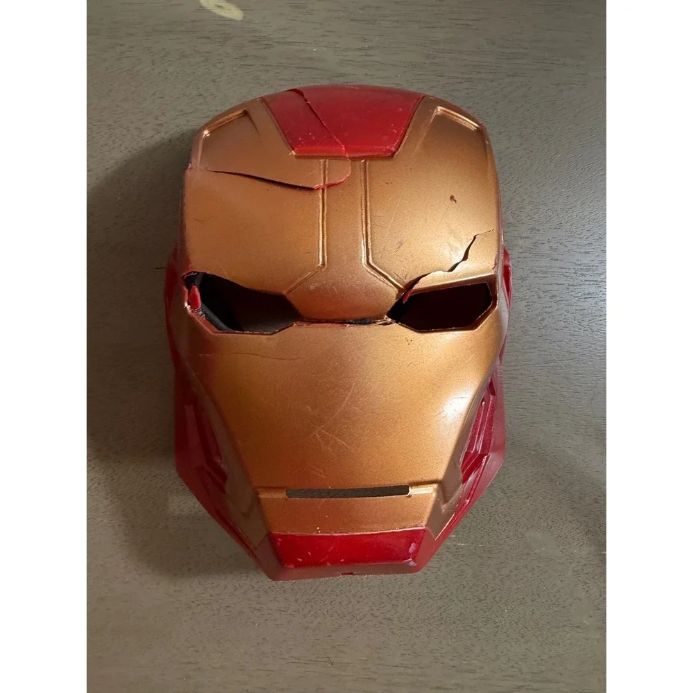Marvel Iron Man Mark 43 Mask Rubies Costume Red Gold Plastic Battle Damaged 2015